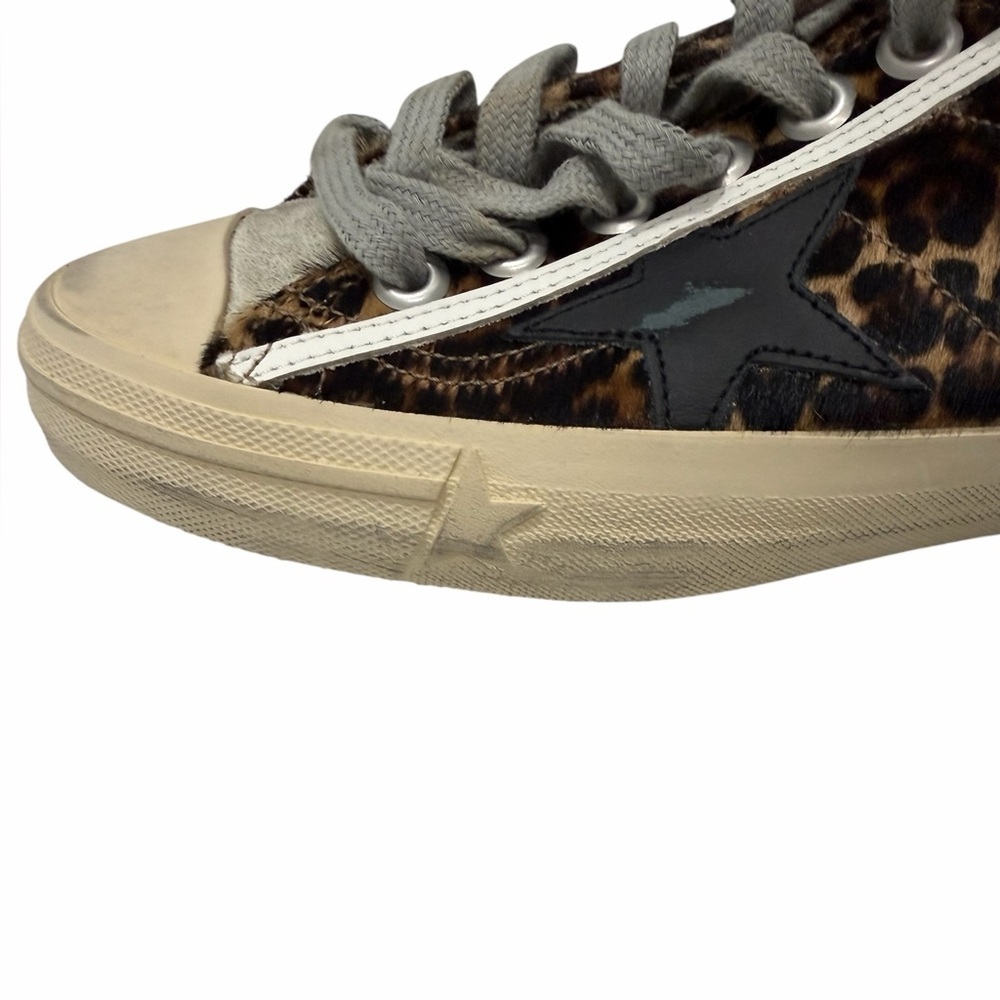 Golden Goose Women's V-STAR-2 Leopard Pony Hair 36 37 BNIB - Picture 9 of 15